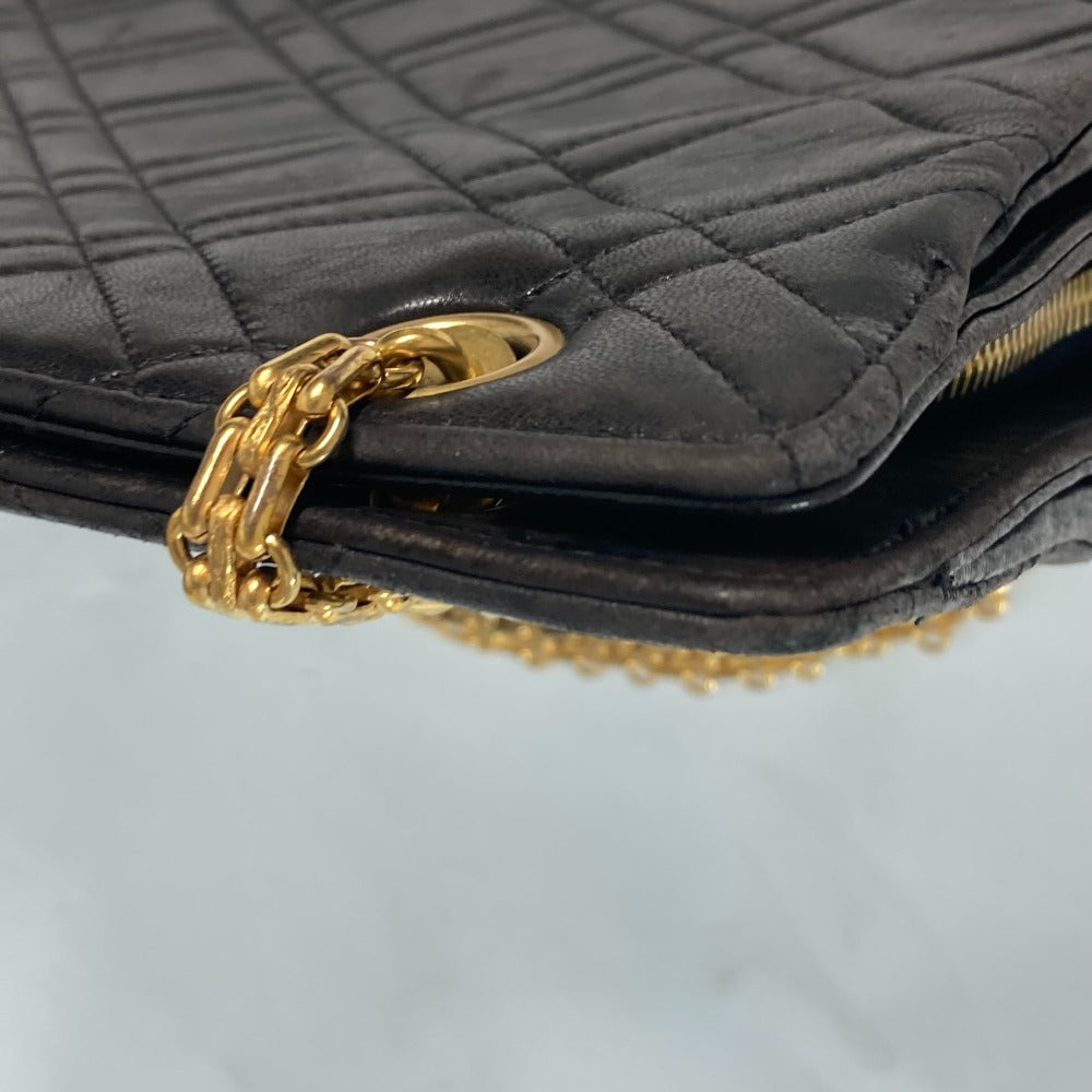 CHANEL Shoulder Bag lambskin black With Chain Bag Quilted Matelasse