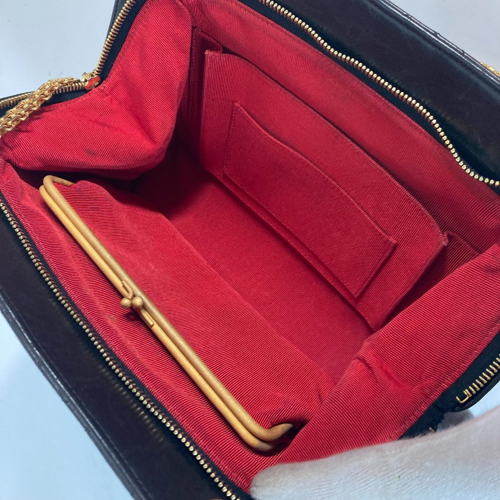 CHANEL Shoulder Bag lambskin black With Chain Bag Quilted Matelasse