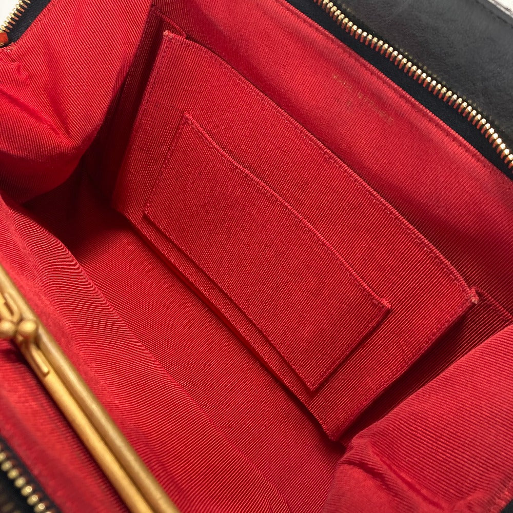 CHANEL Shoulder Bag lambskin black With Chain Bag Quilted Matelasse