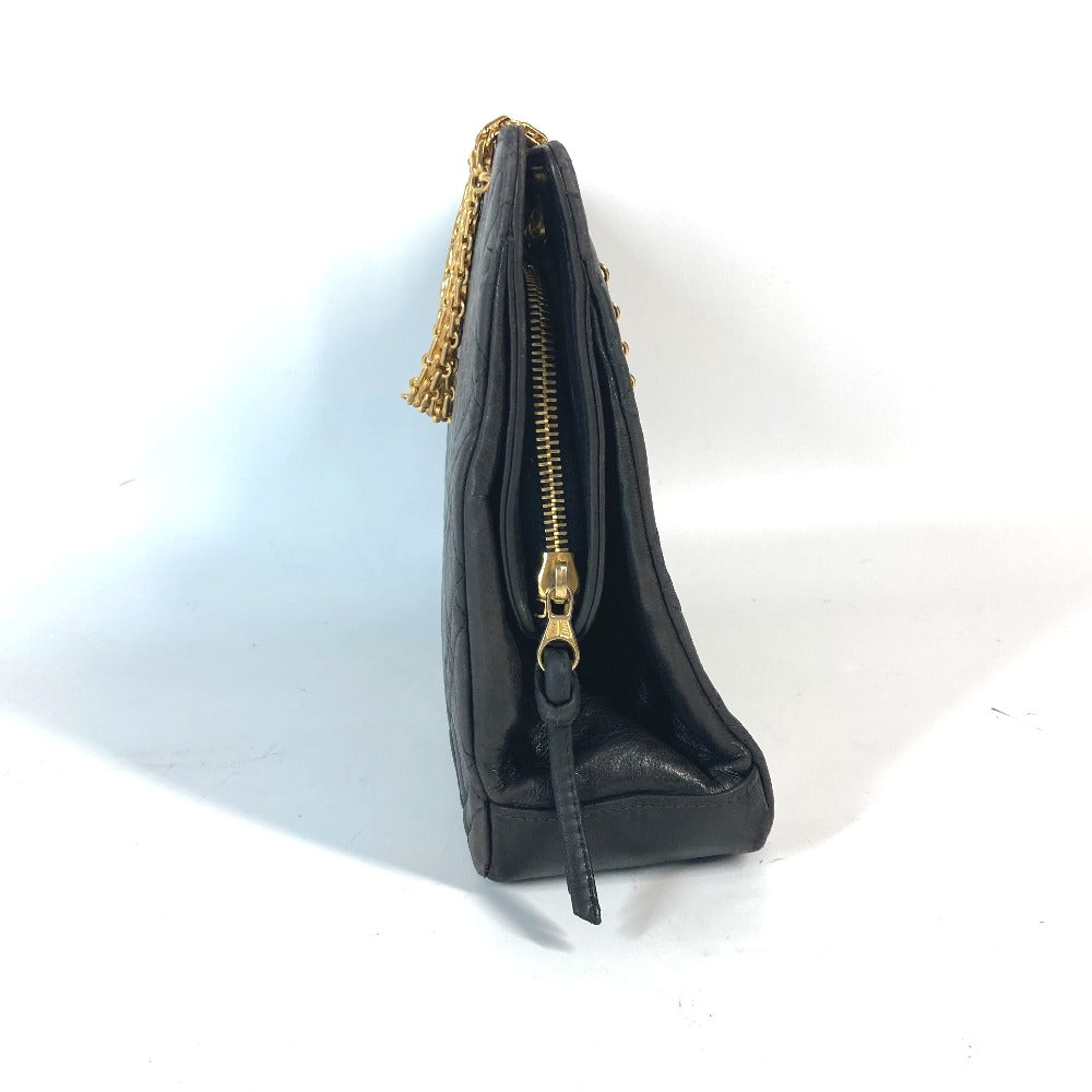 CHANEL Shoulder Bag lambskin black With Chain Bag Quilted Matelasse