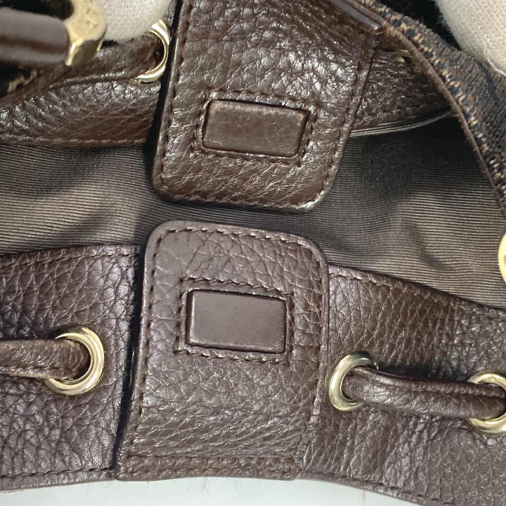 PRADA Shoulder Bag Nylon Navy Triangle logo plate