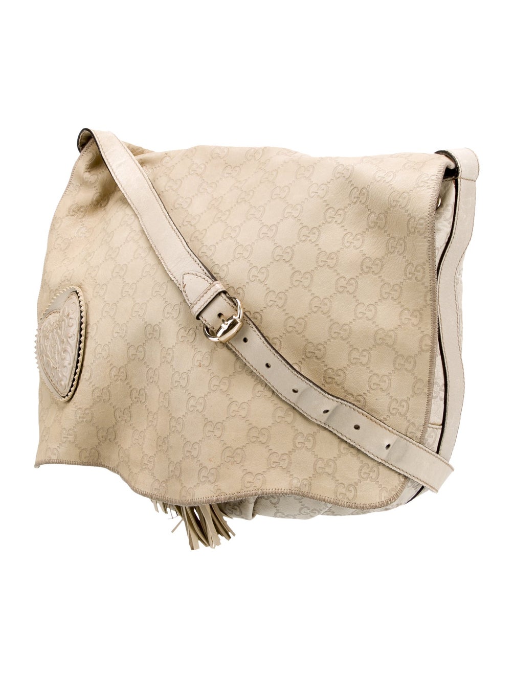 Gucci Leather Python Messenger Bag Heart