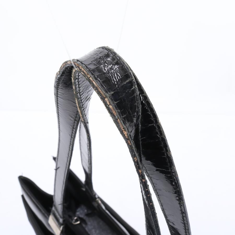 GUCCI Tote Bag Leather Nylon Black