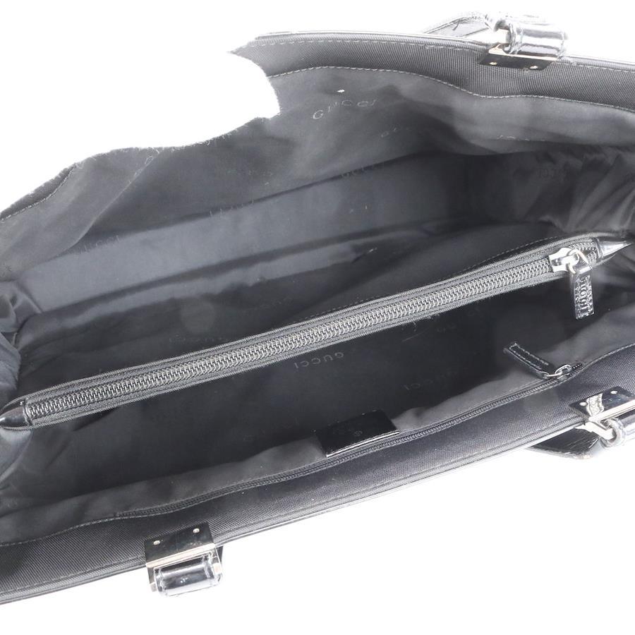 GUCCI Tote Bag Leather Nylon Black