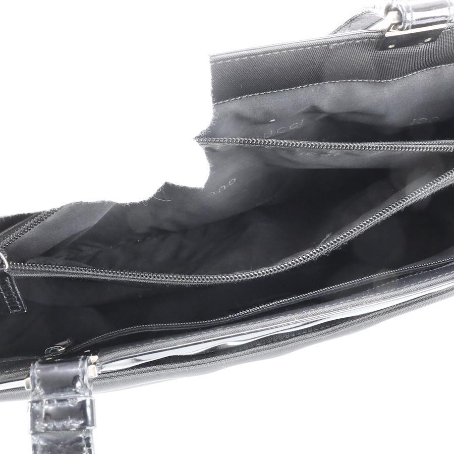 GUCCI Tote Bag Leather Nylon Black