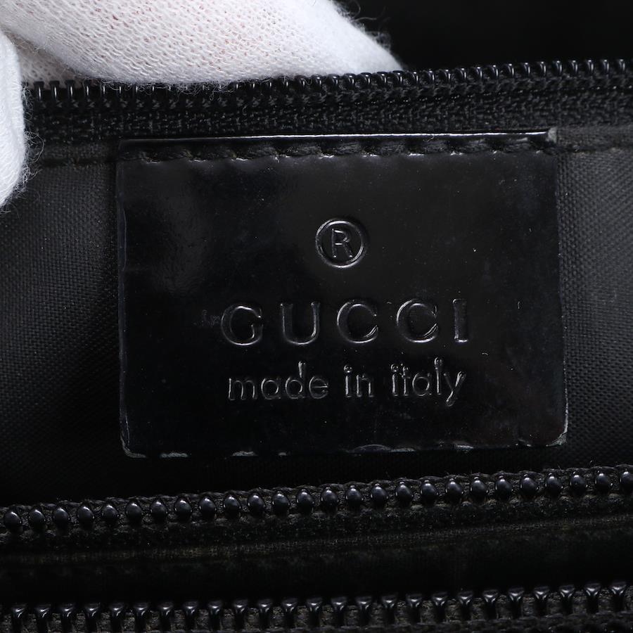 GUCCI Tote Bag Leather Nylon Black