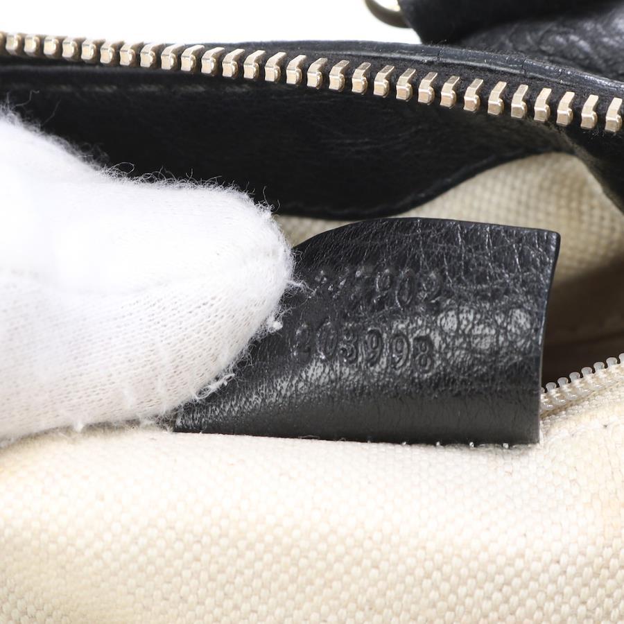 GUCCI Shoulder Bag Leather Black