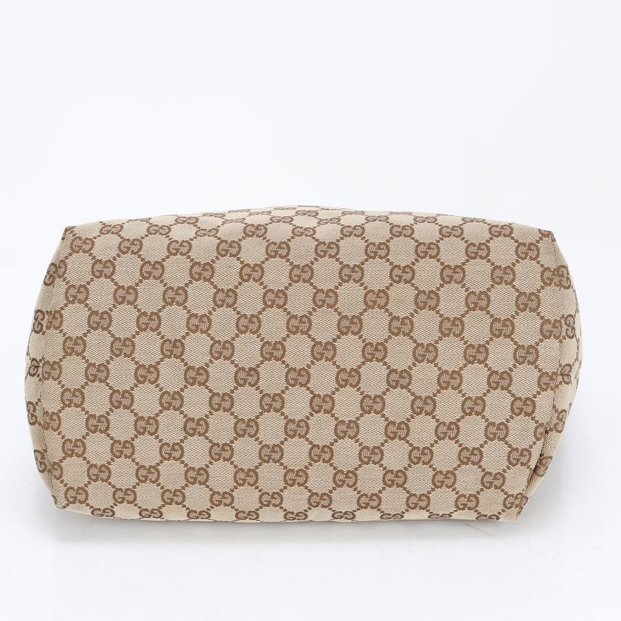 GUCCI Tote bag Leather x canvas Beige