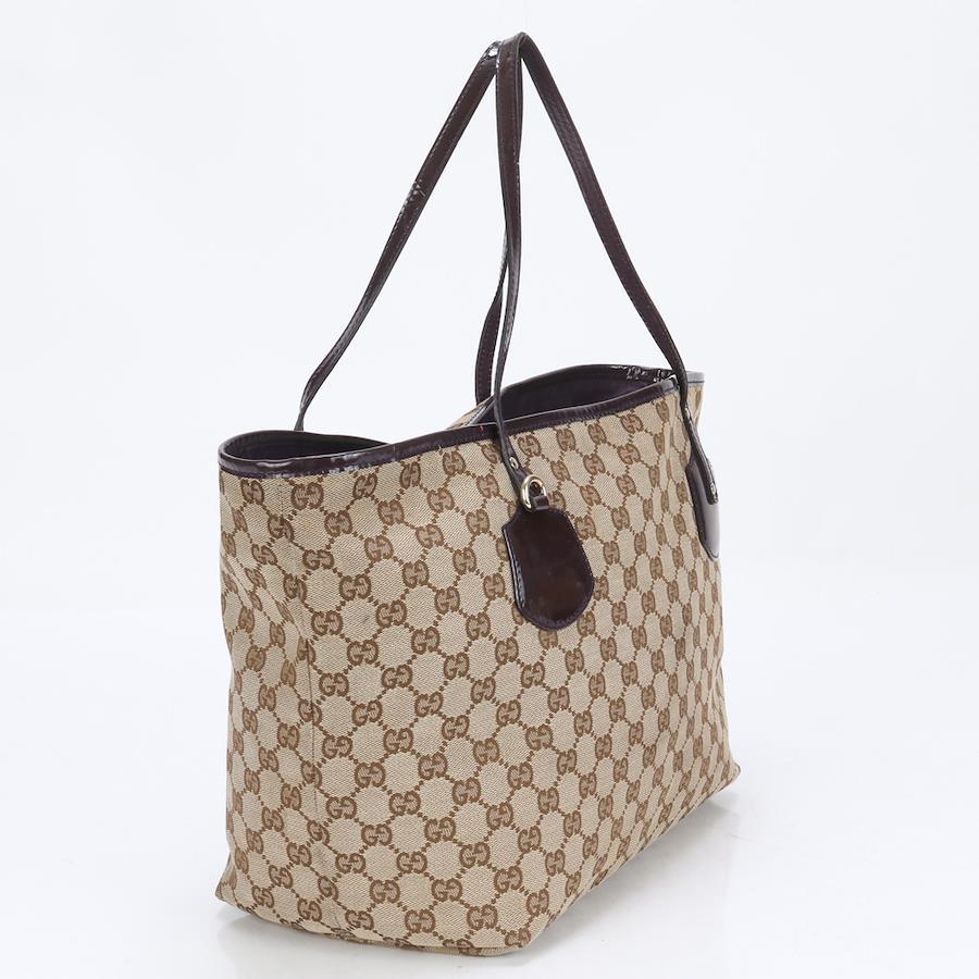 GUCCI Tote bag Leather x canvas Beige