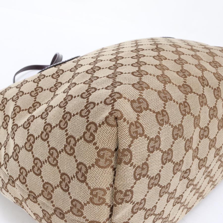 GUCCI Tote bag Leather x canvas Beige