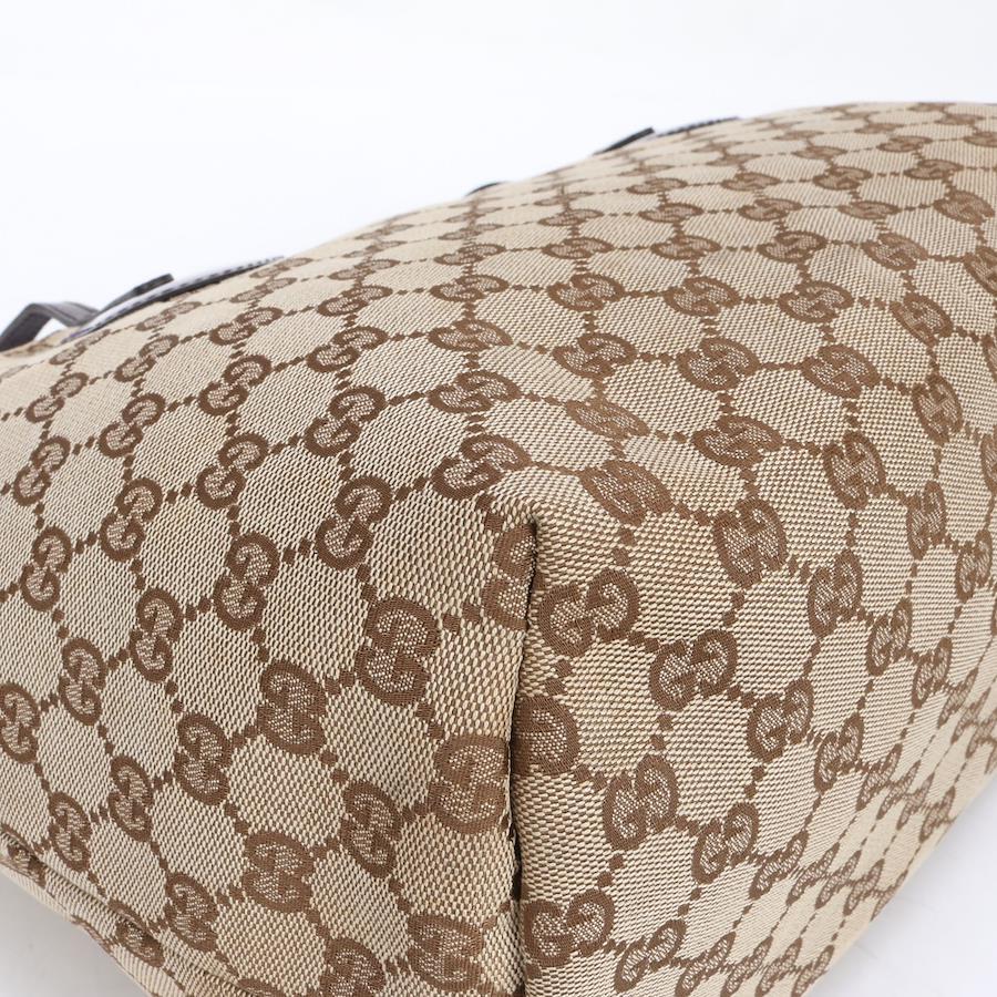 GUCCI Tote bag Leather x canvas Beige