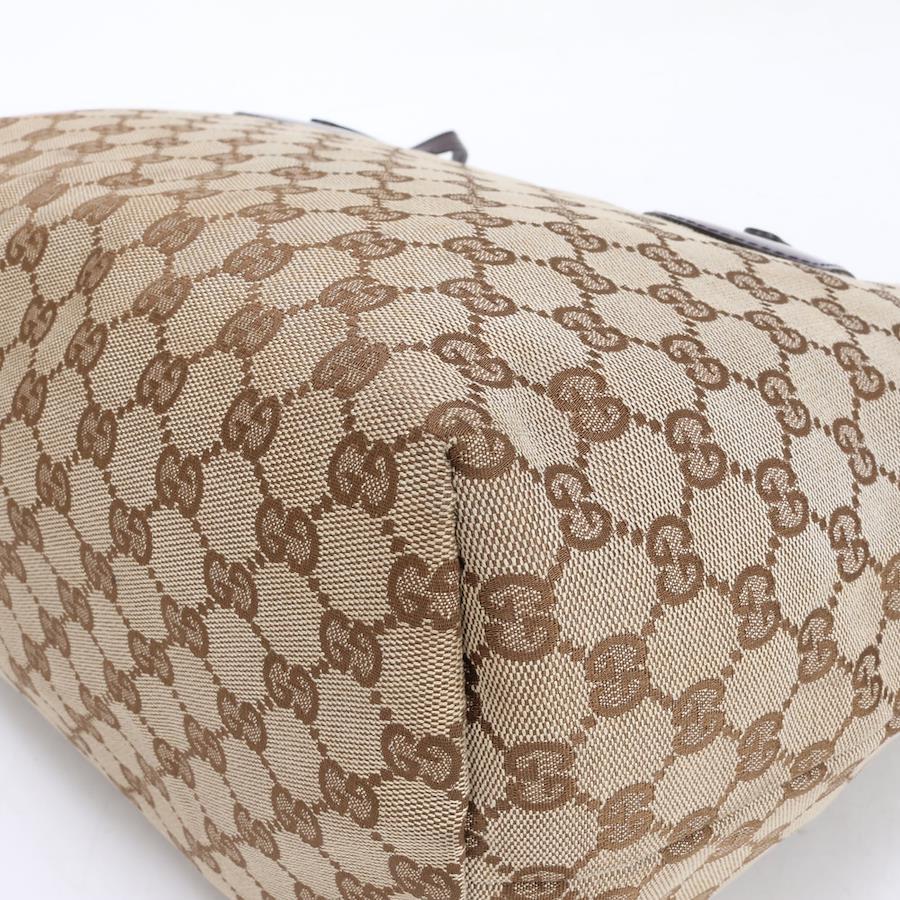 GUCCI Tote bag Leather x canvas Beige