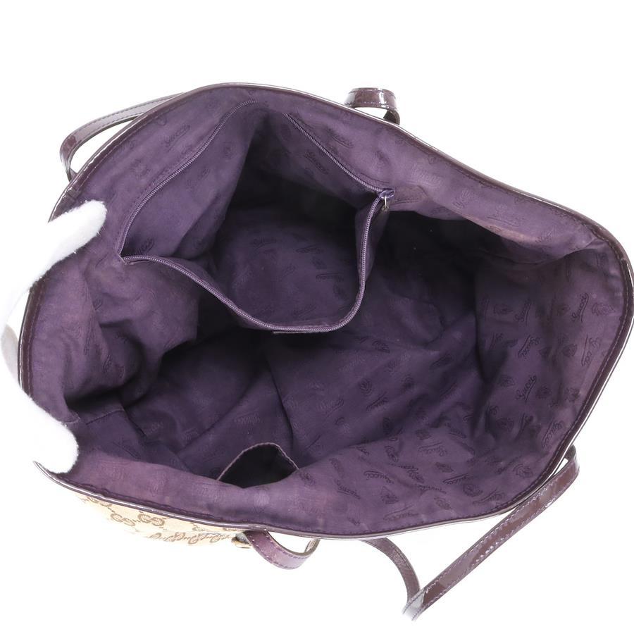 GUCCI Tote bag Leather x canvas Beige