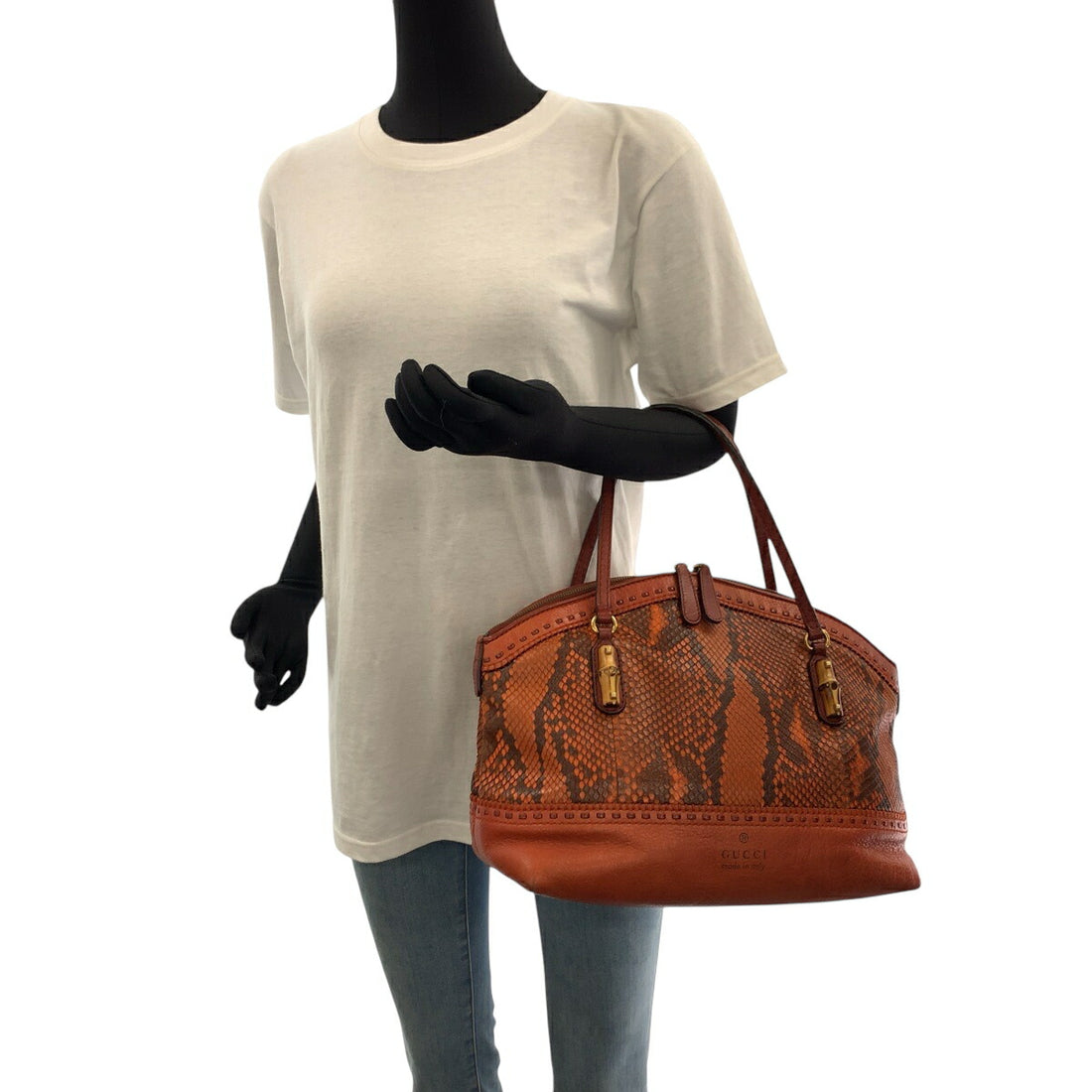 GUCCI Bamboo Python 2way Shoulder bag