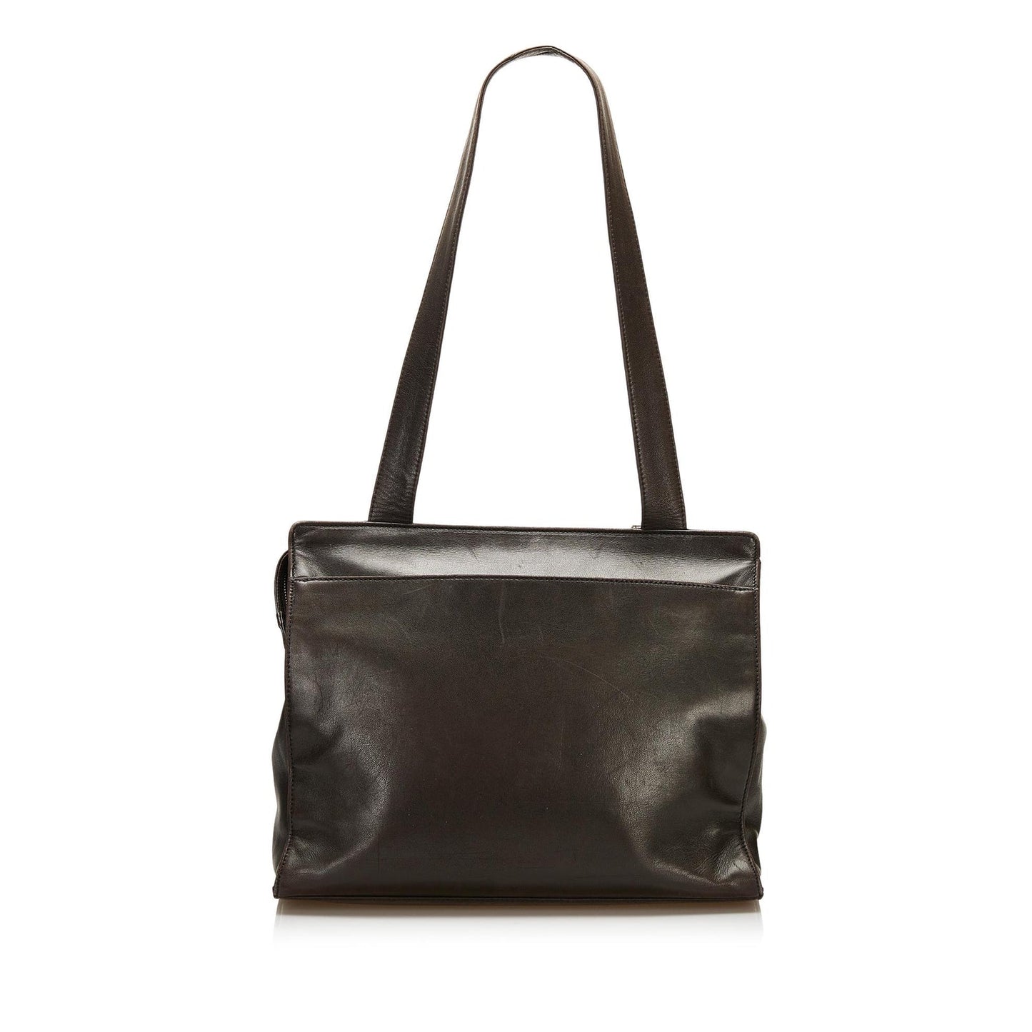 Chanel Timeless Front Pocket Shoulder Bag Chocolate Brown