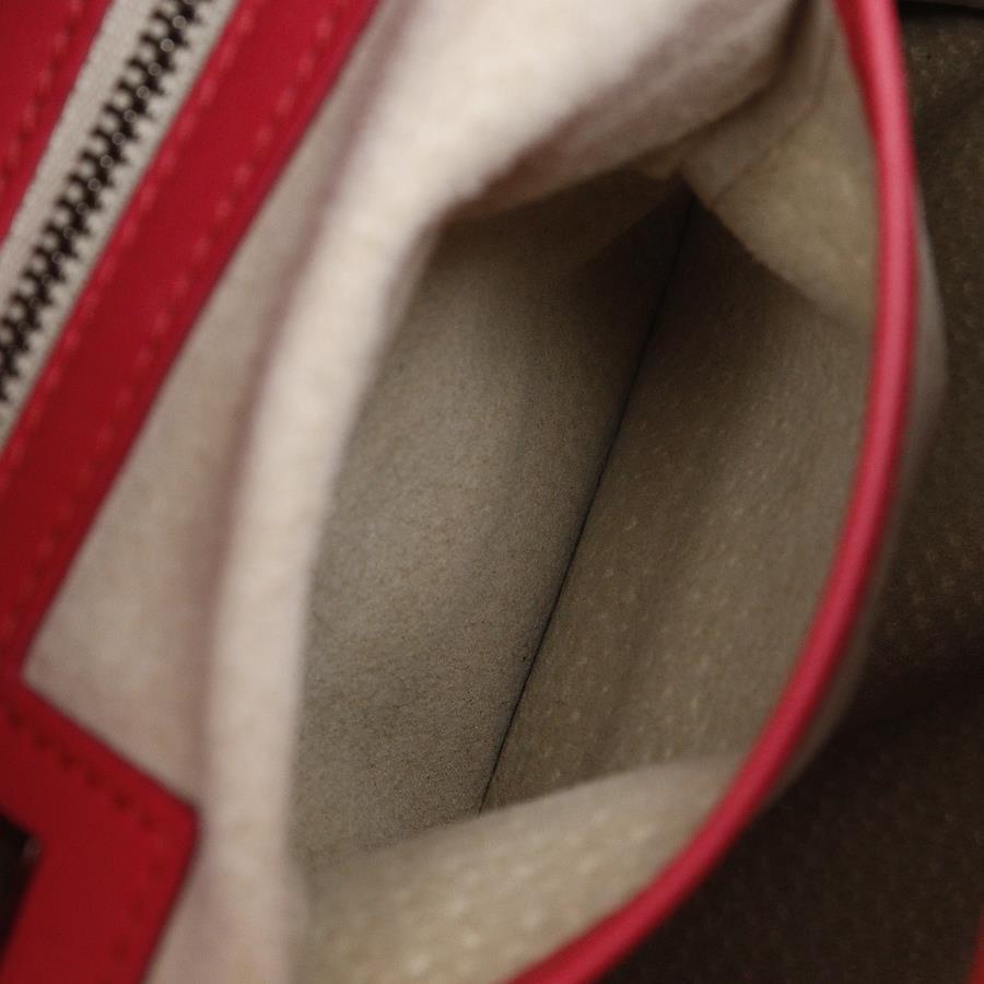 Giorgio Armani BostonTote Bag Leather Raspberry Pink Shoulder Handbag