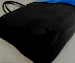 Prada Tote Bag Trompe L'oeil Saffian Black Nylon Shoulder Bag