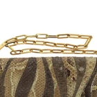 Gucci Python skin Shoulder Bag Brown Gold Hardware Chain