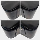 GUCCI Interlocking G Black Patent Leather Silver Hardware Vintage Top Handle Bag