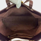 Gucci Brown GG Canvas Leather Tote Bag Large