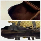 Gucci Brown GG Canvas Leather Tote Bag Large