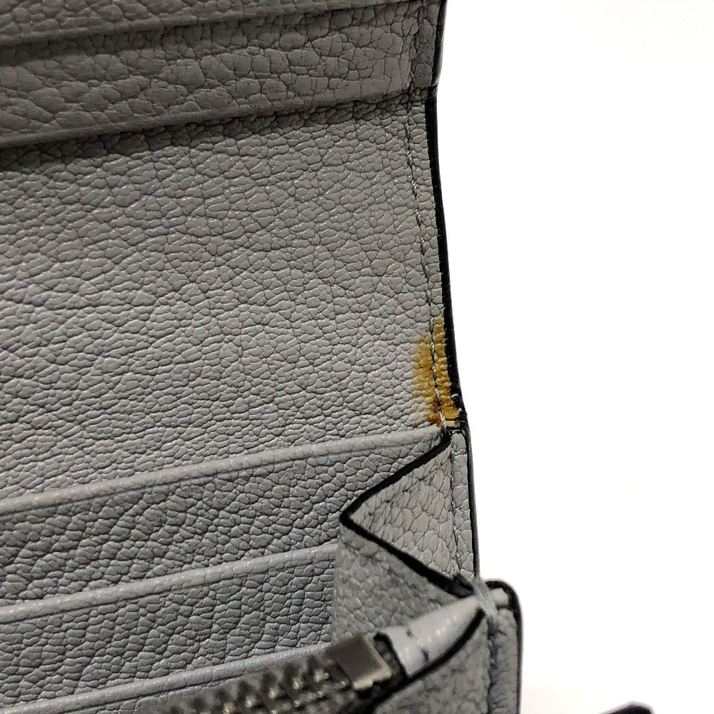 MIUMIU Long Wallet Leather Grey logo