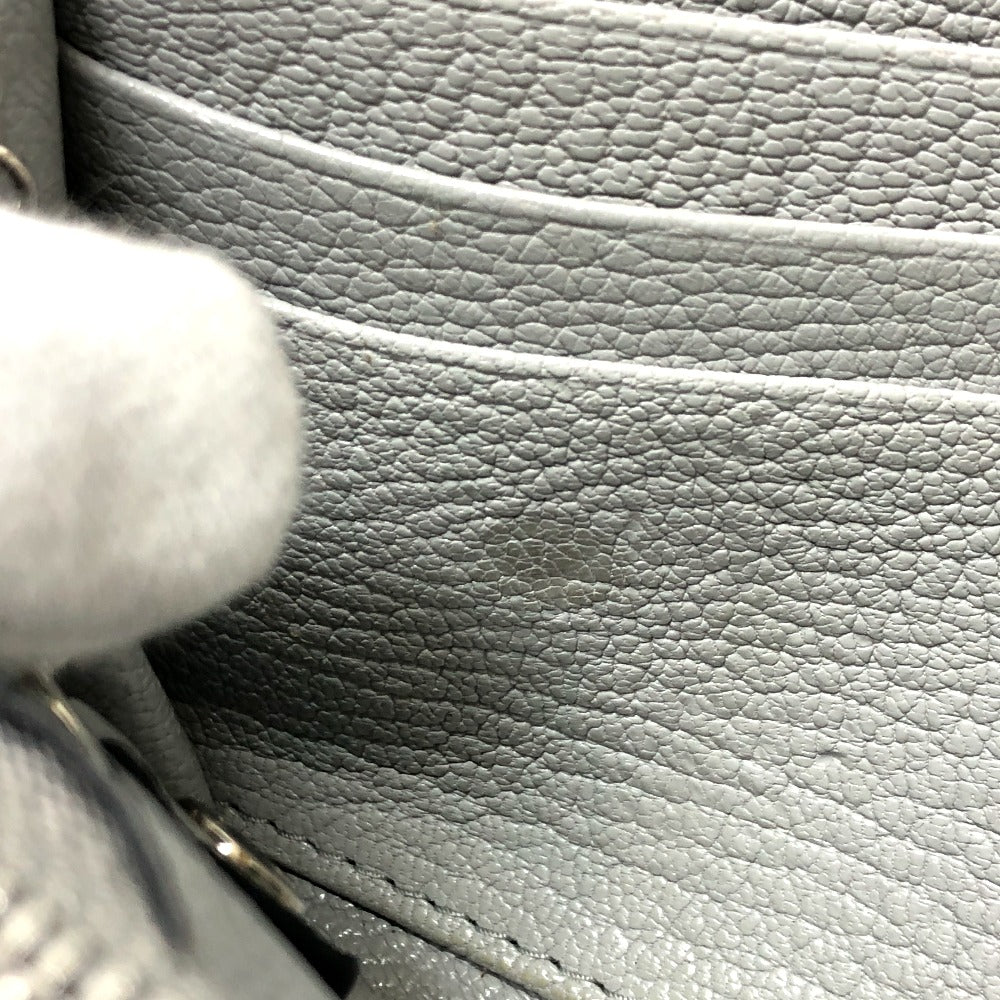 MIUMIU Long Wallet Leather Grey logo