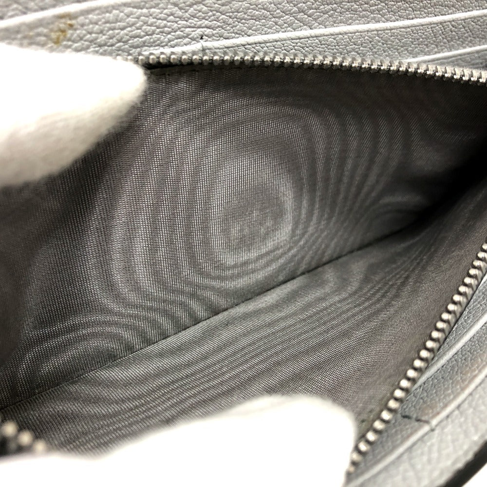 MIUMIU Long Wallet Leather Grey logo