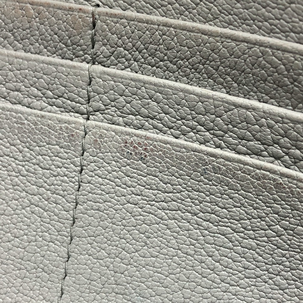 MIUMIU Long Wallet Leather Grey logo