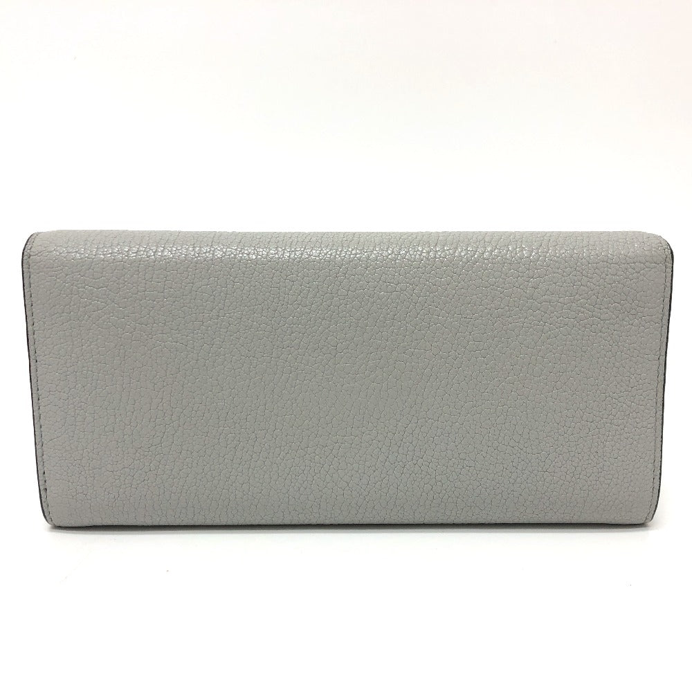 MIUMIU Long Wallet Leather Grey logo
