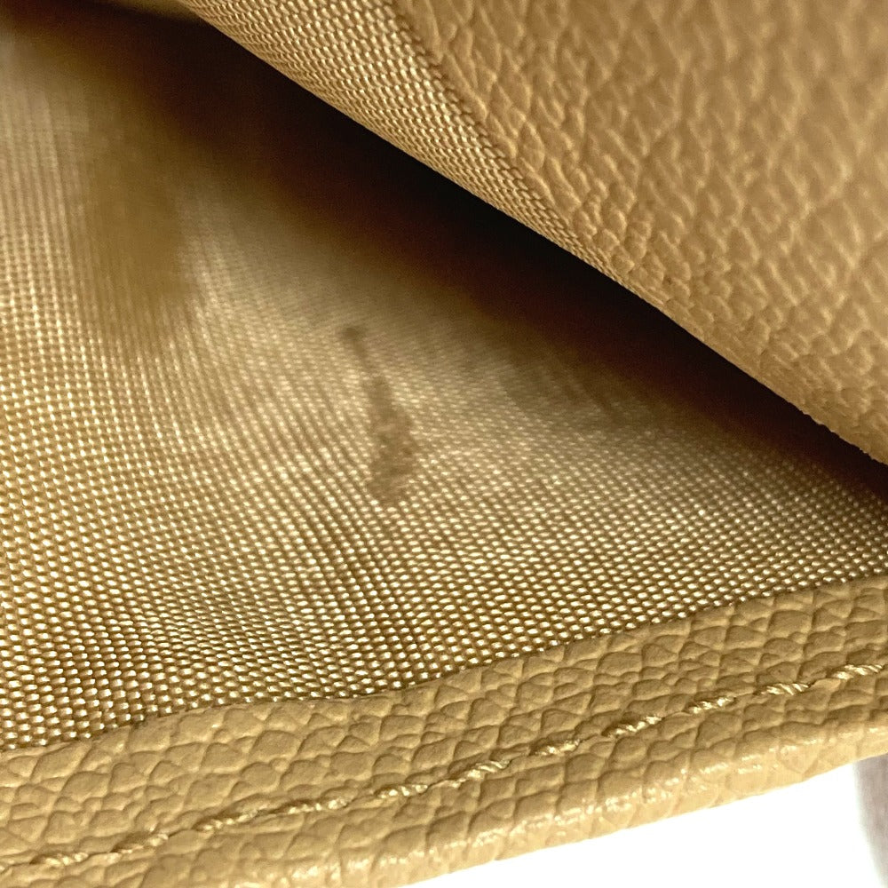 Chanel Long Wallet Leather Beige