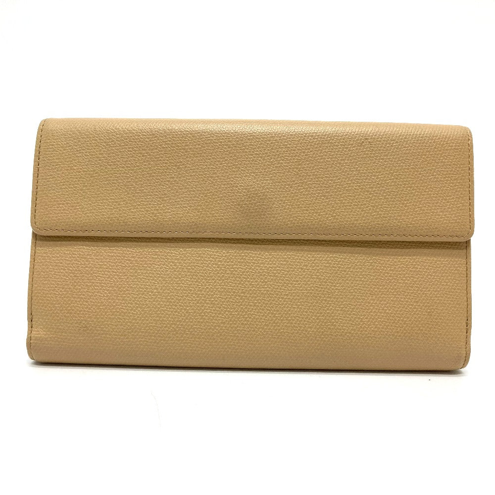 Chanel Long Wallet Leather Beige