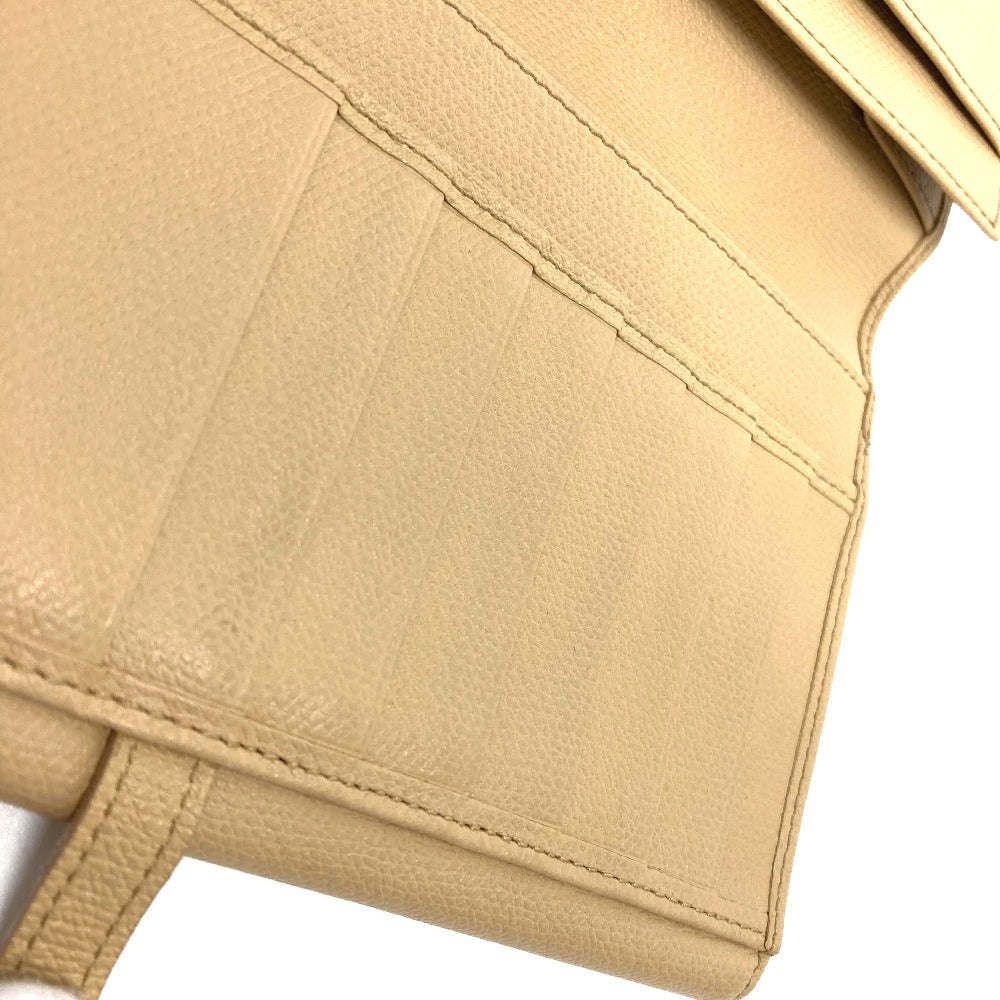Chanel Long Wallet Leather Beige