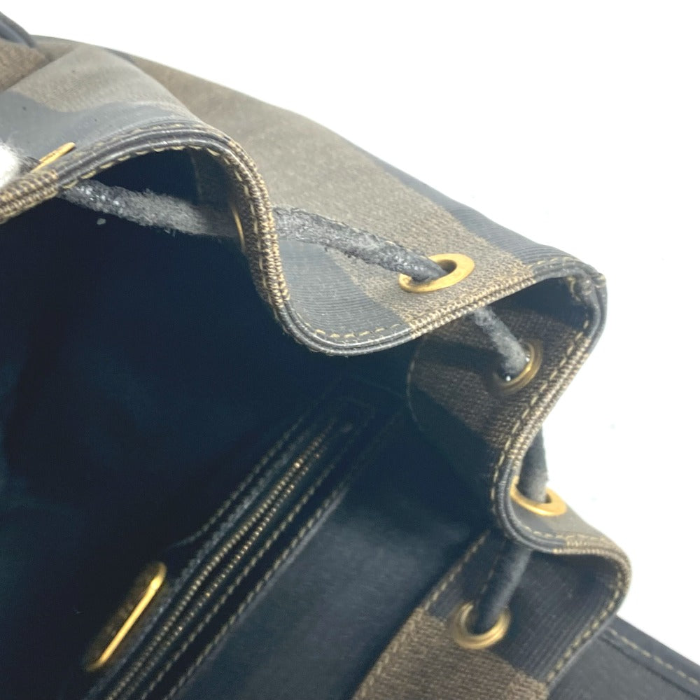 FENDI Backpack PVC / Leather Brown Pecan unisex