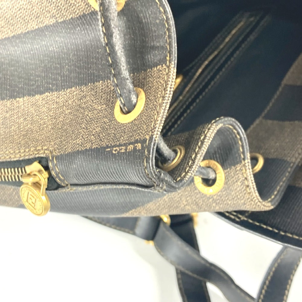 FENDI Backpack PVC / Leather Brown Pecan unisex