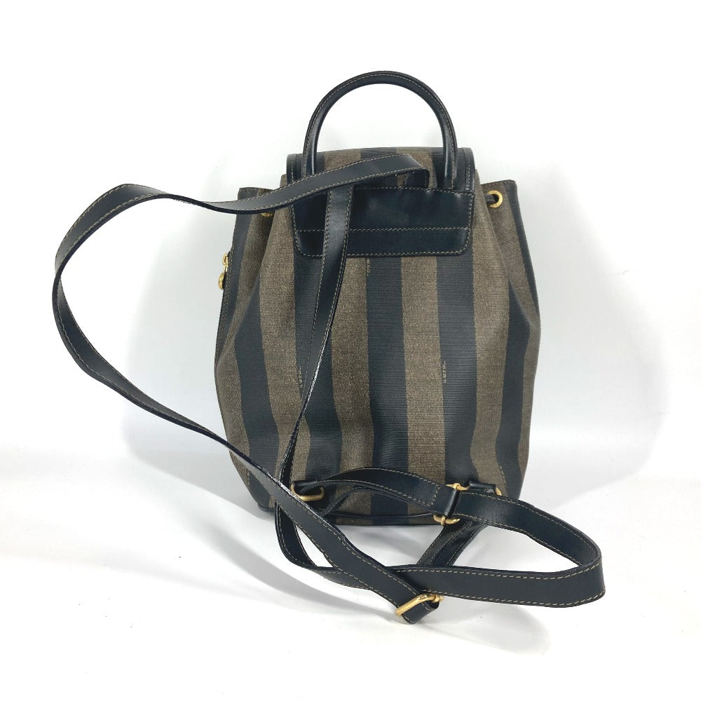 FENDI Backpack PVC / Leather Brown Pecan unisex