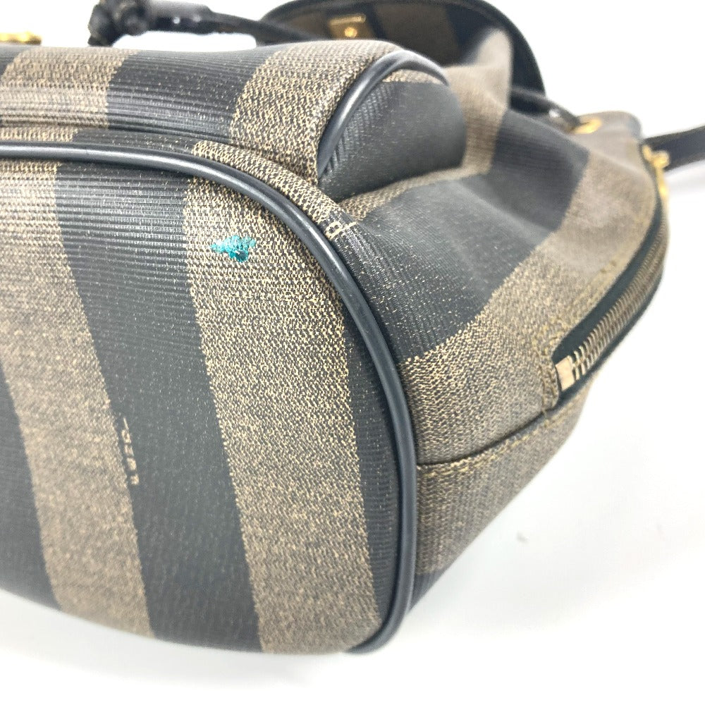 FENDI Backpack PVC / Leather Brown Pecan unisex