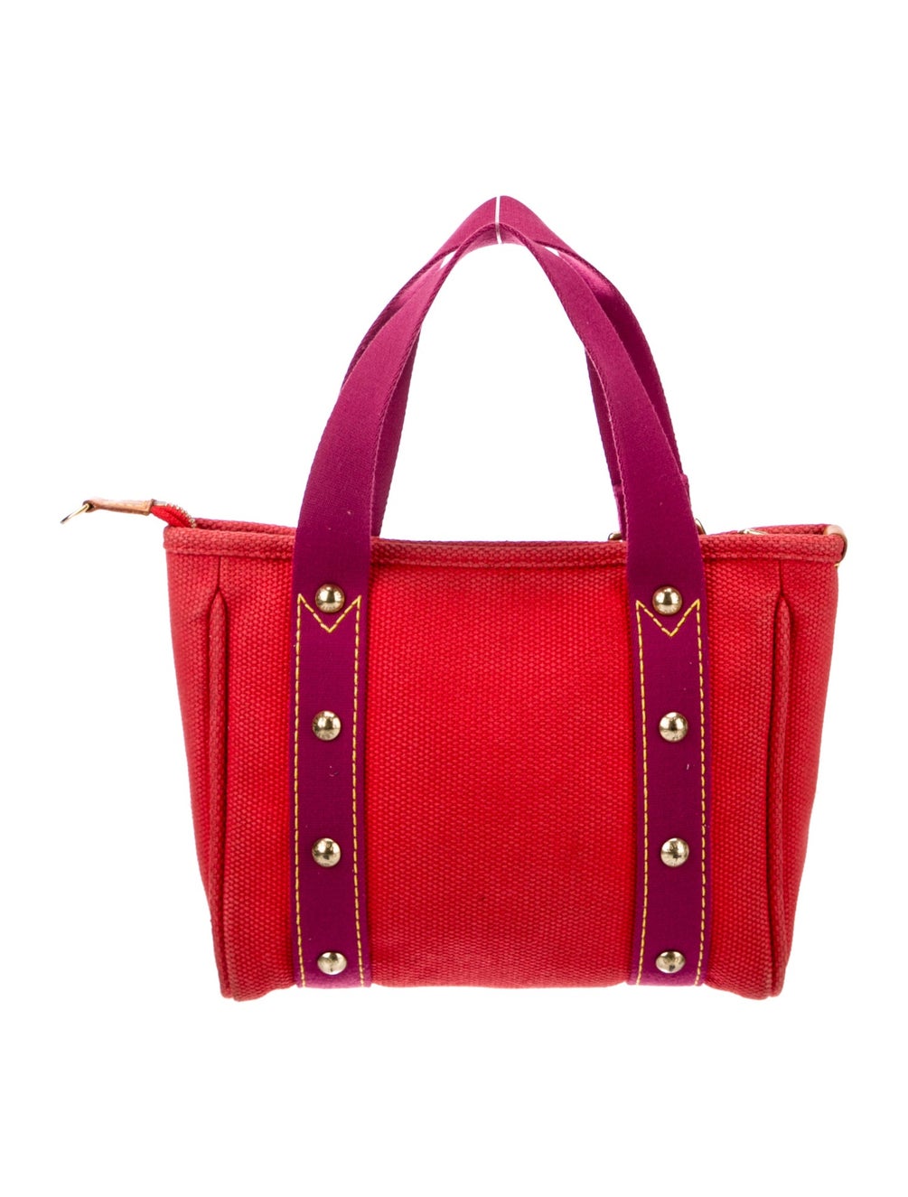 Louis Vuitton Cabas Antigua Handbag PM Red Canvas