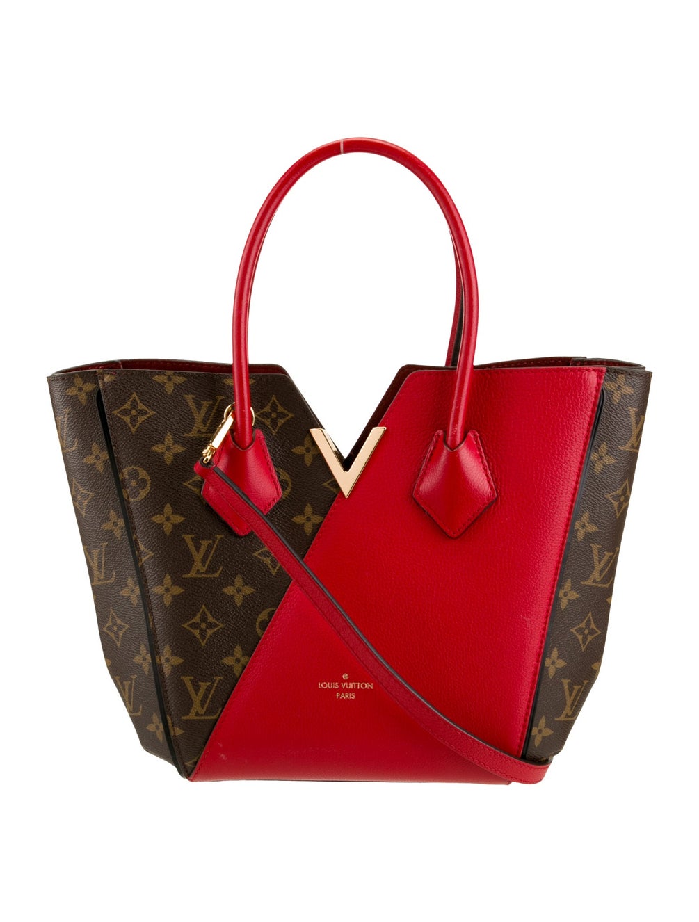 Louis Vuitton Kimono Tote PM Red Brown Leather