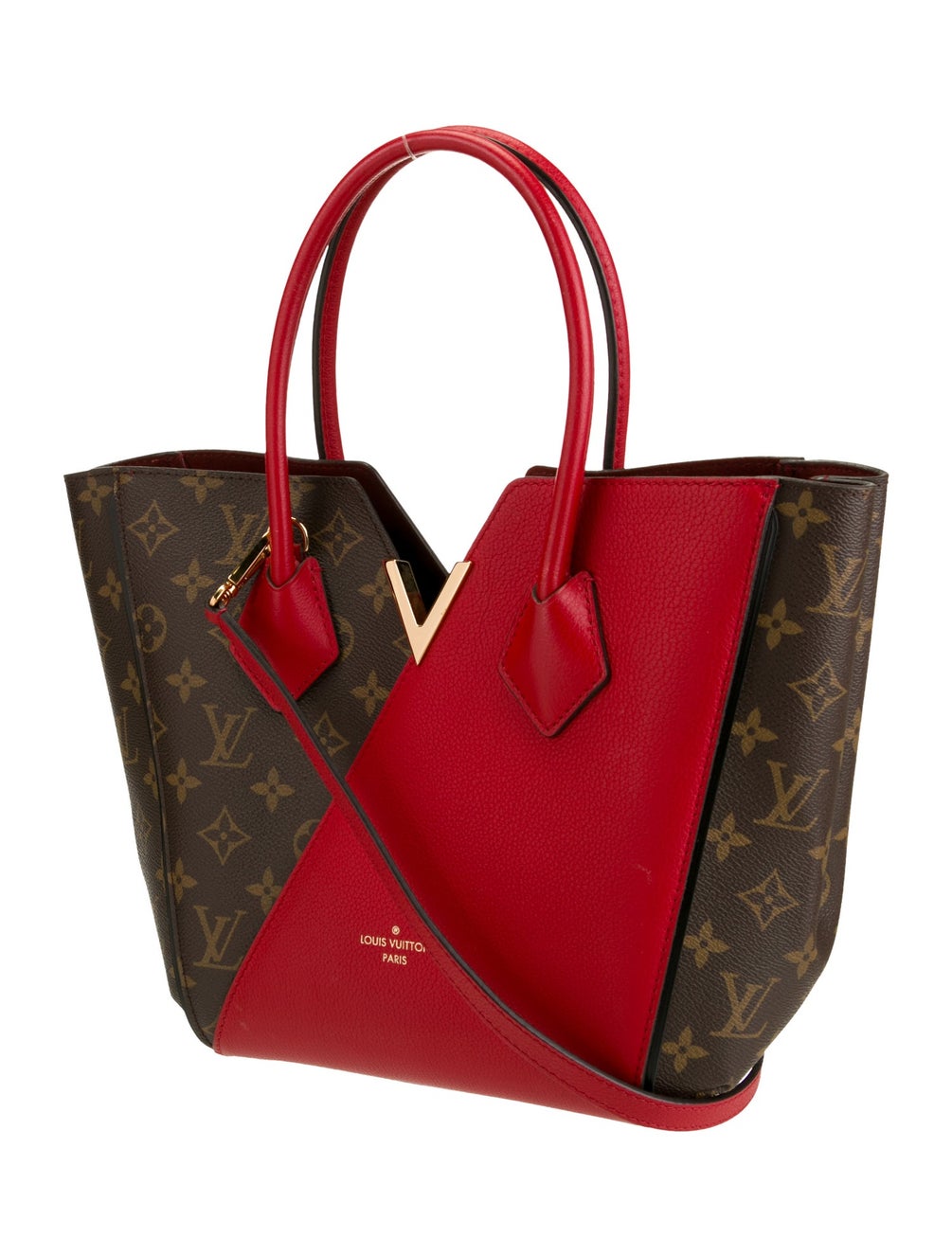 Louis Vuitton Kimono Tote PM Red Brown Leather