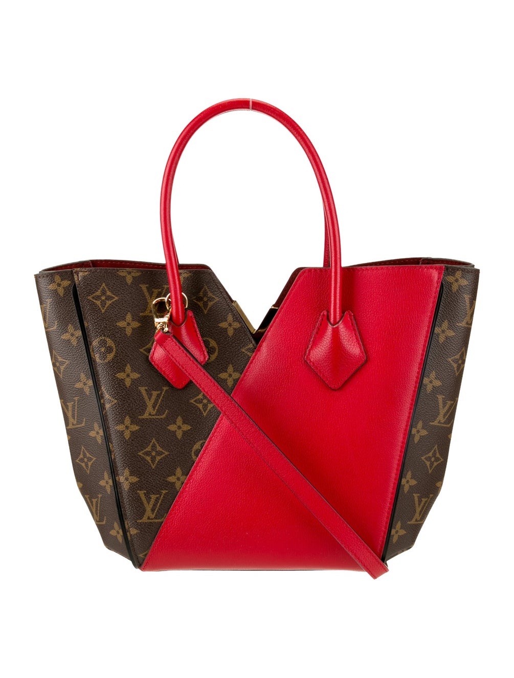 Louis Vuitton Kimono Tote PM Red Brown Leather
