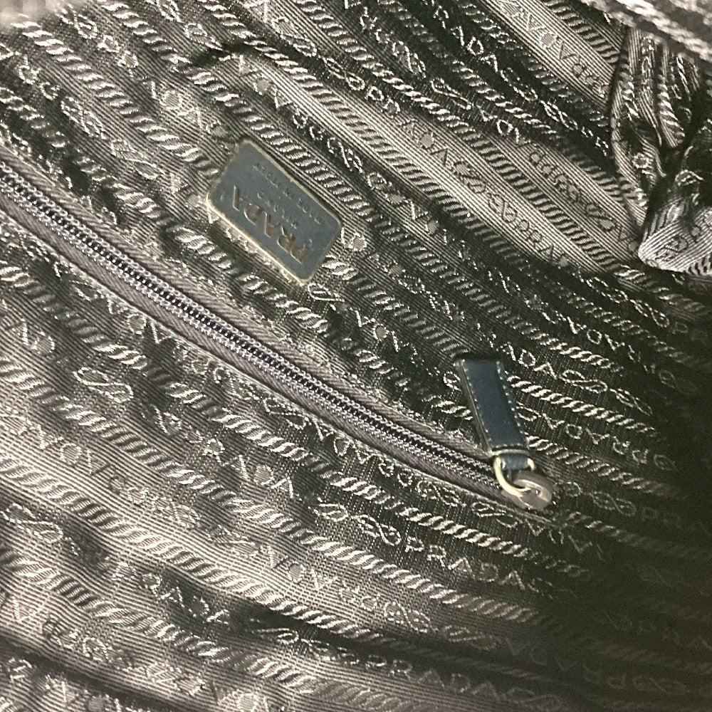 PRADA Shoulder Bag Nylon Navy Triangle logo plate
