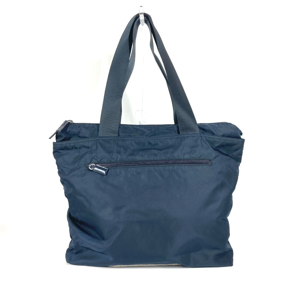 PRADA Shoulder Bag Nylon Navy Triangle logo plate