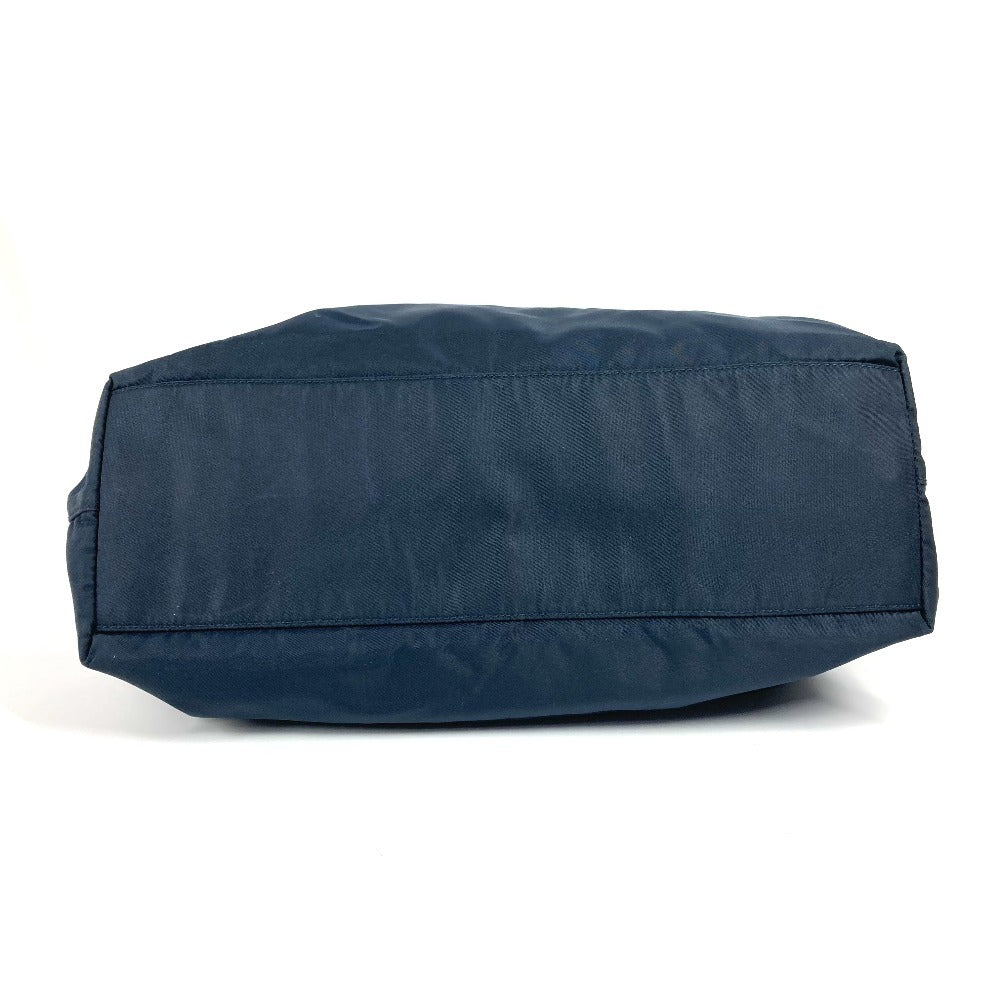 PRADA Shoulder Bag Nylon Navy Triangle logo plate