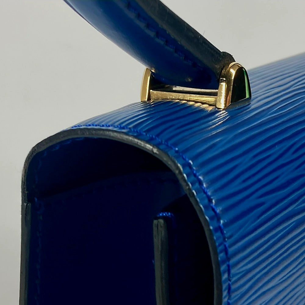 LOUIS VUITTON Handbag Epi Leather blue Epi Malesherbes