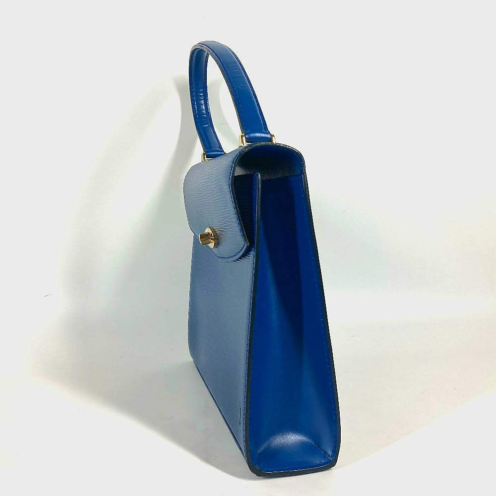 LOUIS VUITTON Handbag Epi Leather blue Epi Malesherbes