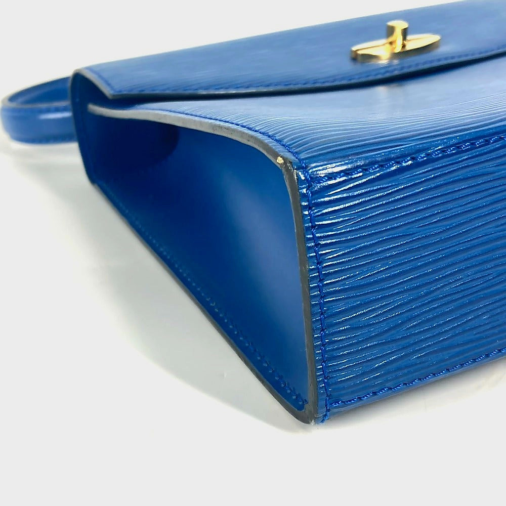 LOUIS VUITTON Handbag Epi Leather blue Epi Malesherbes