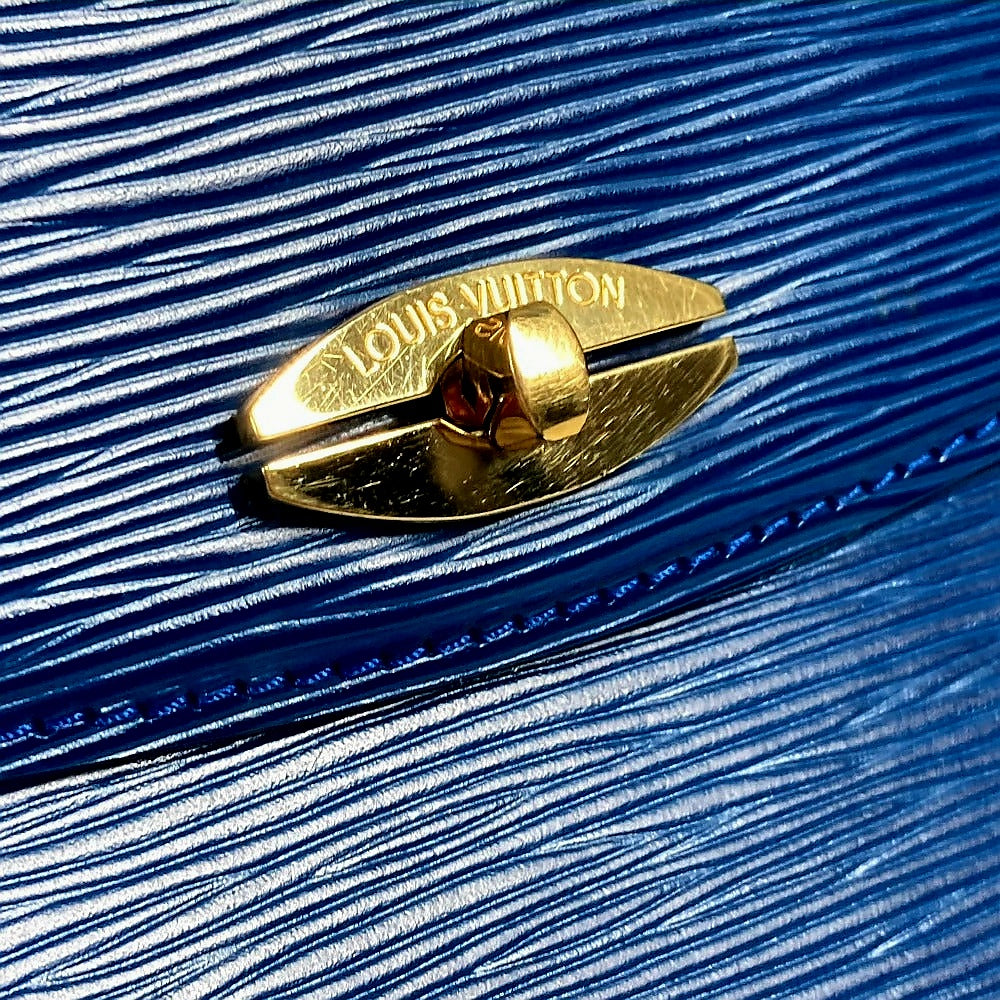 LOUIS VUITTON Handbag Epi Leather blue Epi Malesherbes