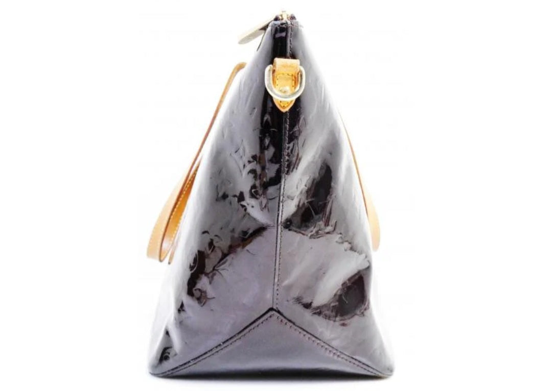 LOUIS VUITTON VERNIS AMARANTE PURPLE BELLEVUE GM SHOULDER TOTE BAG