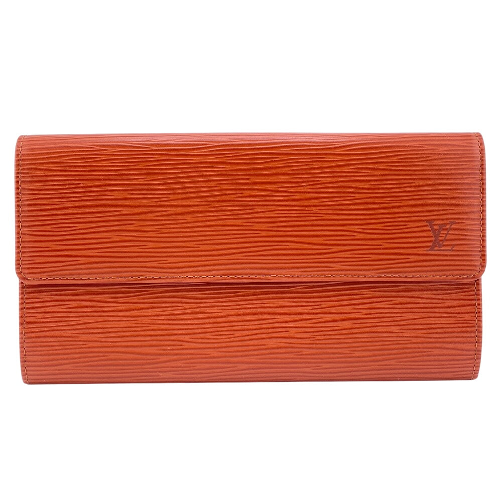Louis Vuitton Long Wallet Portefeuille Epi Sara Kenya Brown